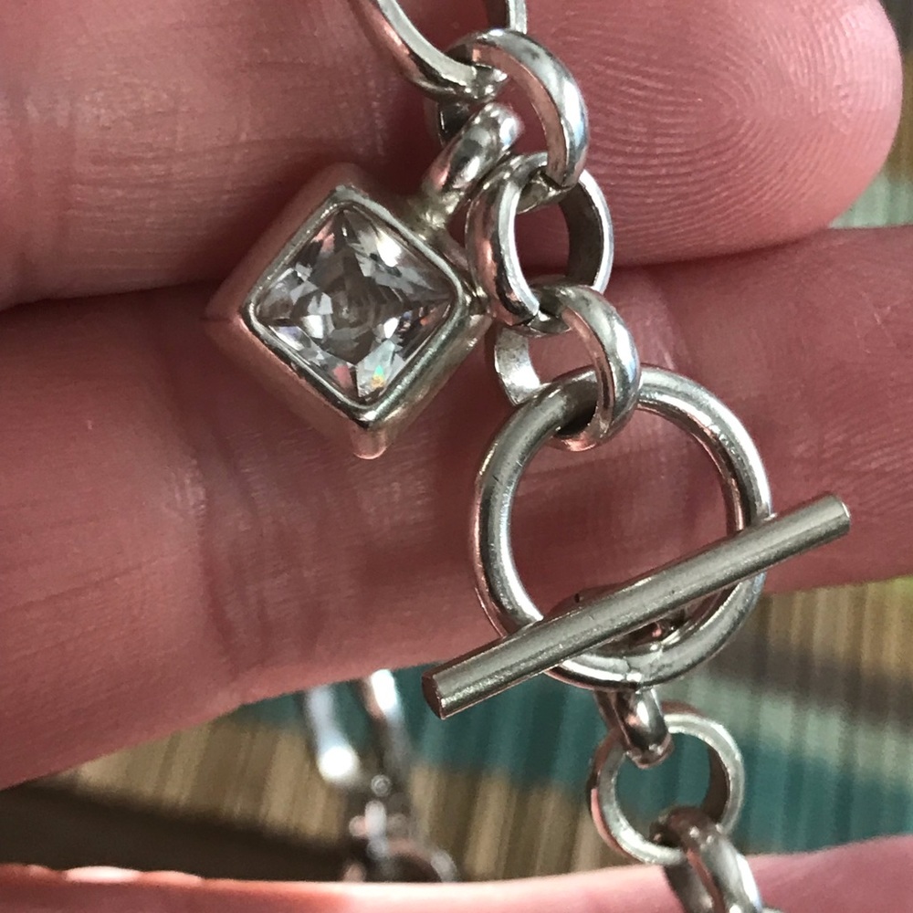 Sterling Silver Charm Toggle Bracelet - image 6